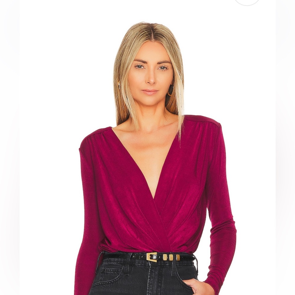 Free People Turnt Bodysuit - NWT, size XS, Very Berry color